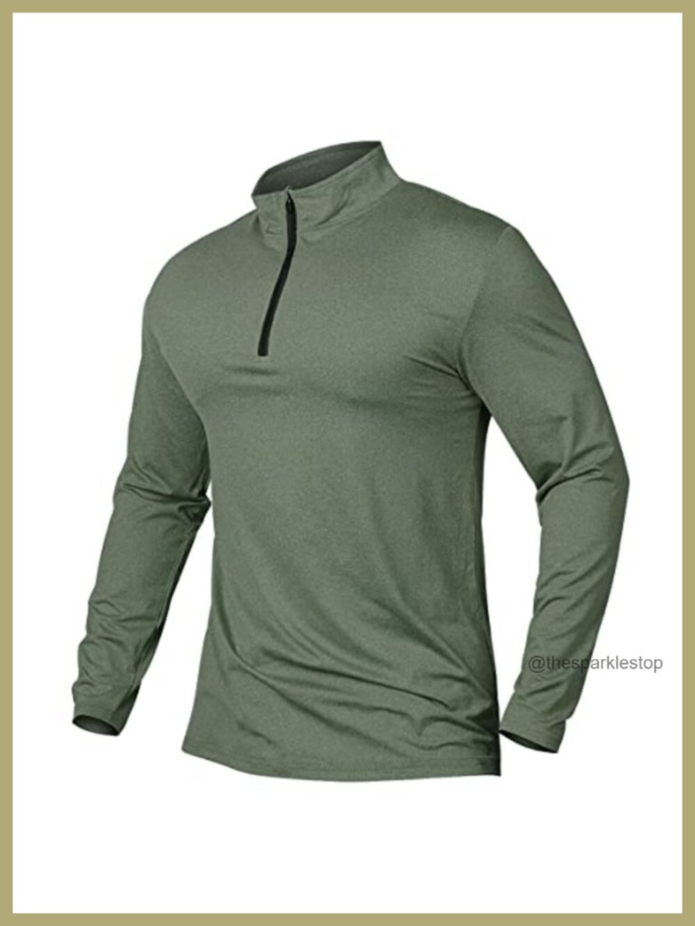 Men's Quick-Dry Quarter Zip Long Sleeve Running Pullover Active Sports Shirt